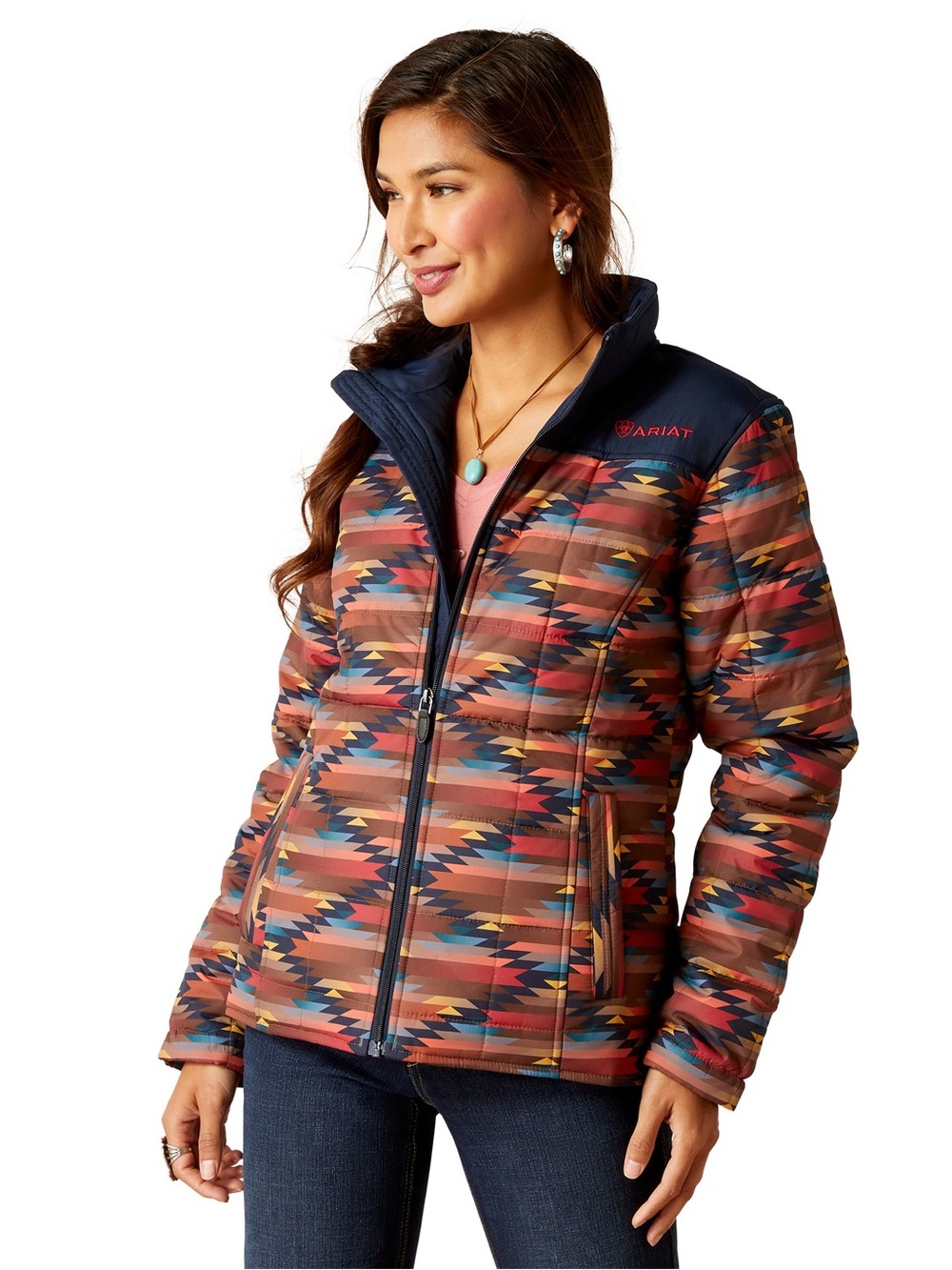 ARIAT women’s crius insulated jacket in mirage print Aztec rodeo Medium coat